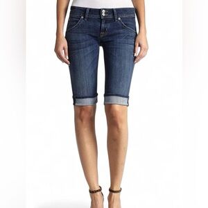 Hudson Jeans Palerme Knee Cuffed Short In Alabaster Daze SZ 30